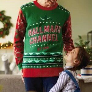 NWT Hallmark Channel #1 Fan Christmas Sweater Size M